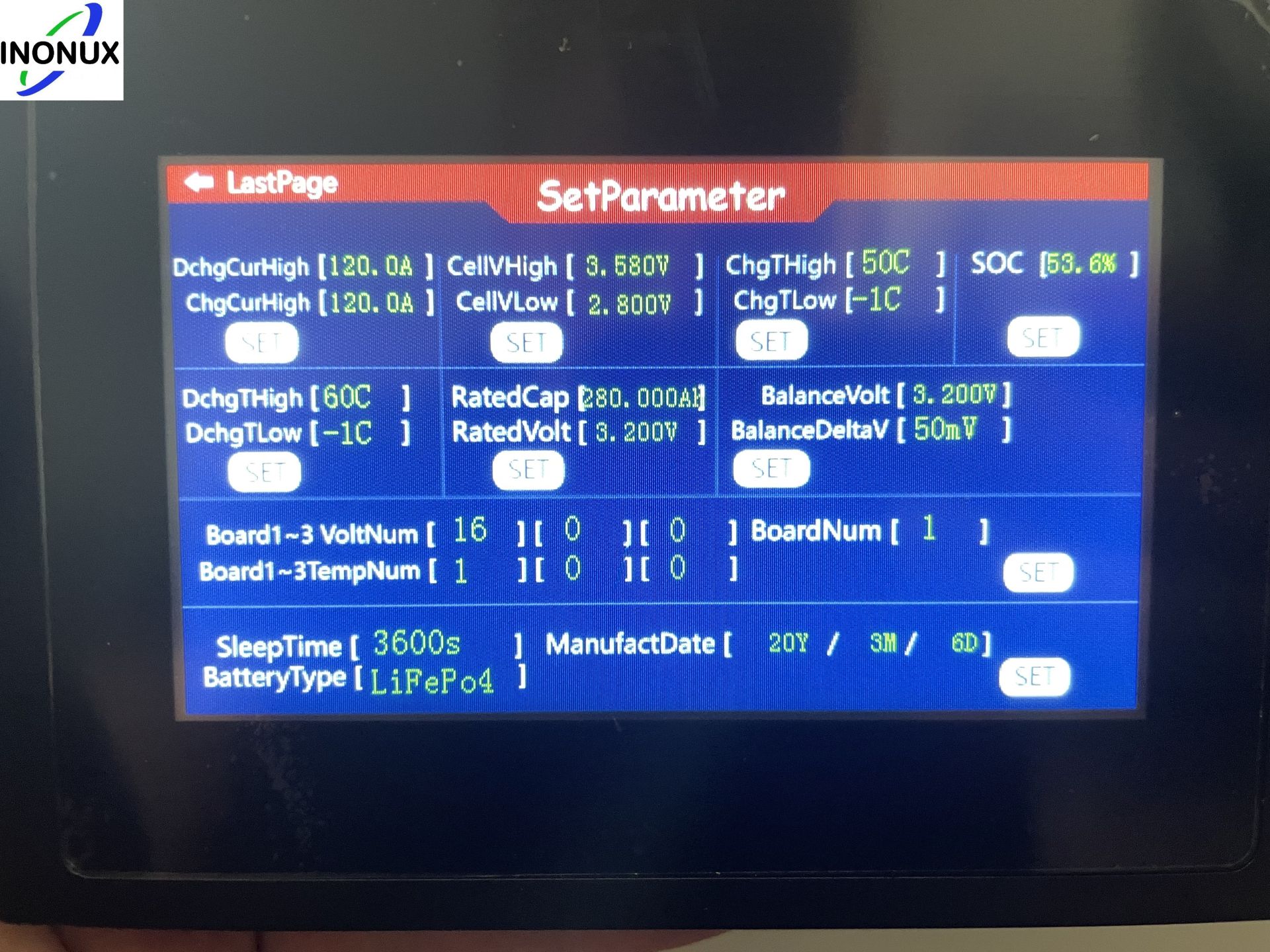 Daly Smart BMS Touchscreen